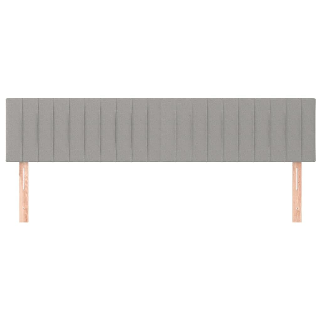 vidaXL Têtes de Lit Meubles de Chambre à Coucher Accessoires de Lit Simple Têtes de Cadre de Lit Intérieur Gris Clair 180x5x78/88 cm Tissu