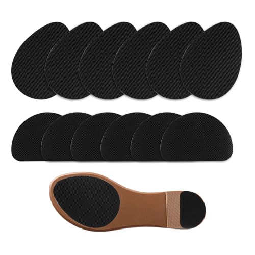 NYVOR 12 Pièces Patin Antiderapant Chaussure, Auto-Adhésives Protections Antidérapantes pour Semelles de Chaussures, Patin Réduction du Bruit Autocollants pour Protéger Chaussures Plates Talons Hauts