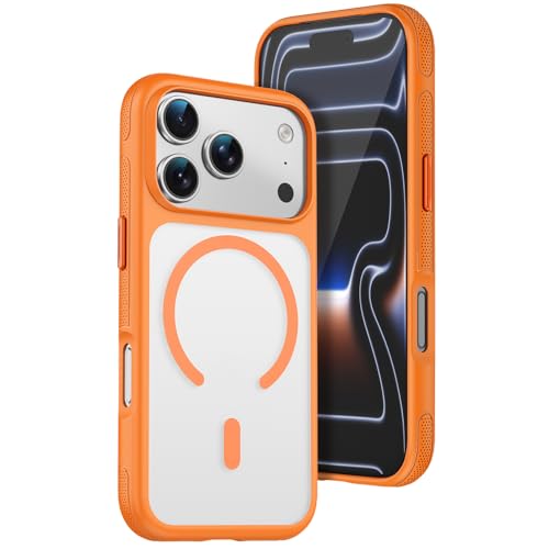 Coque iPhone 17 Pro orange protection militaire pour stopper les rayures