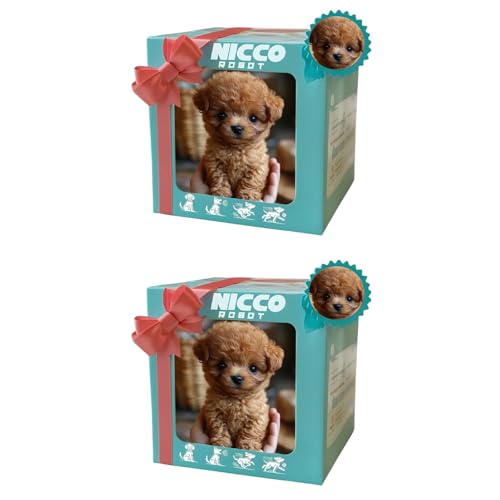 2025 New AI Robot Dog, Nicco - My Realistic Robot Puppy That Acts Like a Real Dog - Walking, Barking, Tail Wagging (Set K)