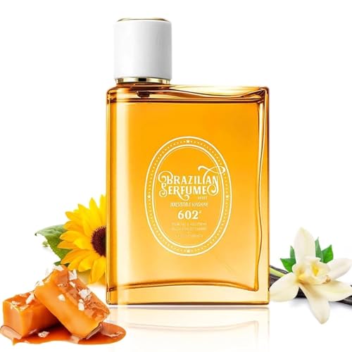 Brazilian Eau de Parfum 602, Irresistible Sunshine Fragrance with Pistachio, Almond, Jasmine, Heliotrope, Vanilla, Salted Caramel, 3.4 Fl Oz (100ml)