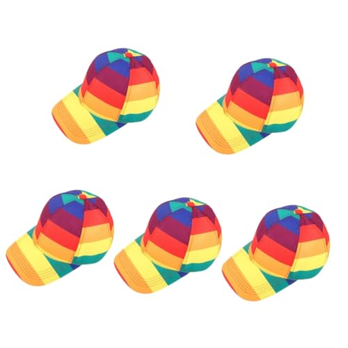 Casquette baseball arc-en-ciel multicolore en polyester respirant