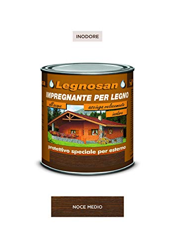 Veleca LEGNOSAN Noce Medio - ml. 750 IMPREGNANTE PER LEGNO ALL'ACQUA INODORE