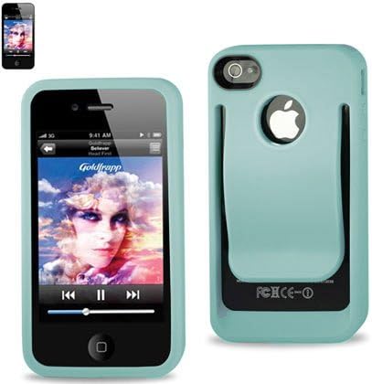 Reiko BPC-IPHONE4SBL Durable Belt Clip-Style Holster Case for iPhone 4/4S - 1 Pack - Retail Packaging - Blue