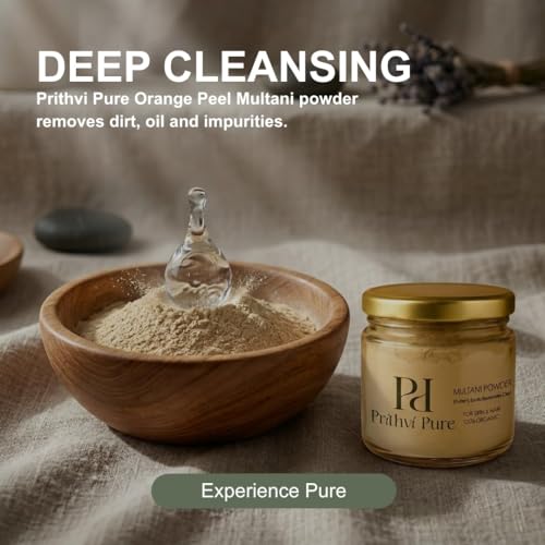 Image of Orange Peel Multani Mitti Face Pack 200g | Herbal Ayurvedic Clay for Oil Control, Tan Reduction & Clear-Looking Skin | For Face & Body Use