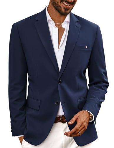 PJ PAUL JONES Giacca da Uomo con vestibilità Regolare Blazer Casual con Risvolto Dentellato Indigo Blue XL