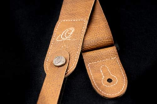 Ortega Guitars Vegan Guitar Strap - Adjustable - Acoustic Guitar / Bass, Electric Guitar / Bass - Vegan Series - Brown (OSVG-75TN) - Image 4