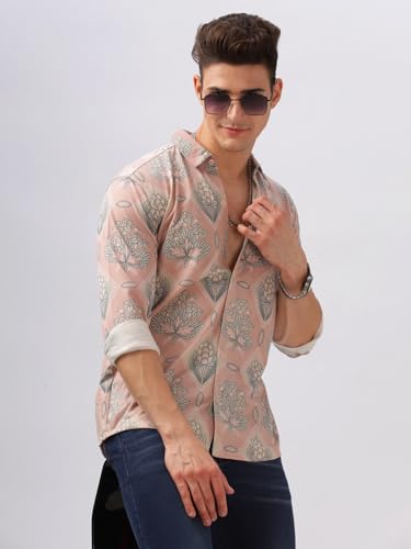 Image of BULLMER Trendy Regular Fit Striped Causal Full Sleeve Shirt for Men.
