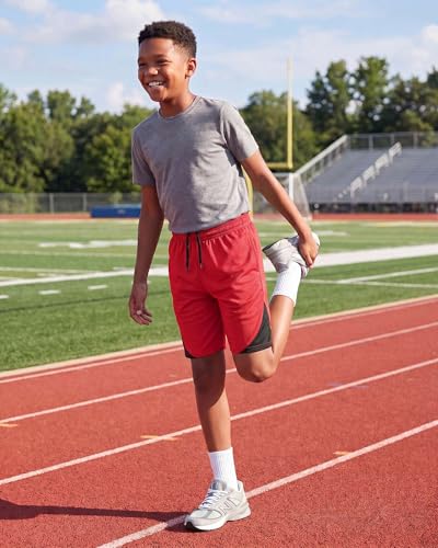 Image of 5 Pack Boys' Mesh Athletic Shorts Basketball Kids Soccer Sports Pockets