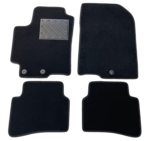 Tapis Rio IV (YB) à partir de 2017, Stonic depuis 2017, antidérapant, talonnette en caoutchouc renforcé, boutons de fixation, Noir