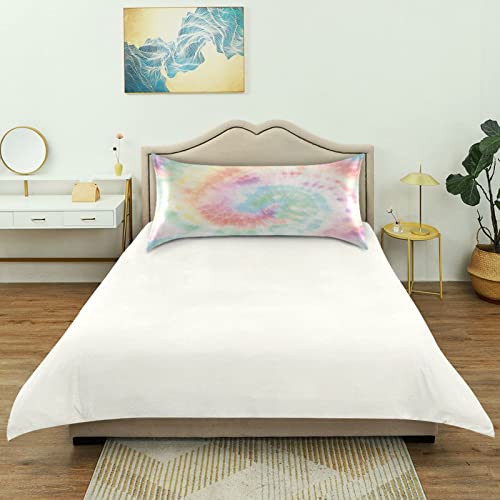 Dalzium Satin Pillowcase For Hair And Skin, Tie Dye Silk Pillowcase Soft And Cozy Body Pillow Covers, Standard Size Satin Pillow Cases With Envelope Closure(20X26 Inch), 1Pc #TOP2