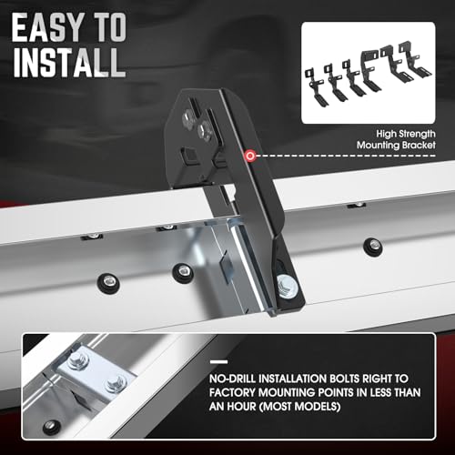 Estribos laterales planos 6.5" DNA MOTORING compatibles Mercedes-Benz Sprinter miniatura 4