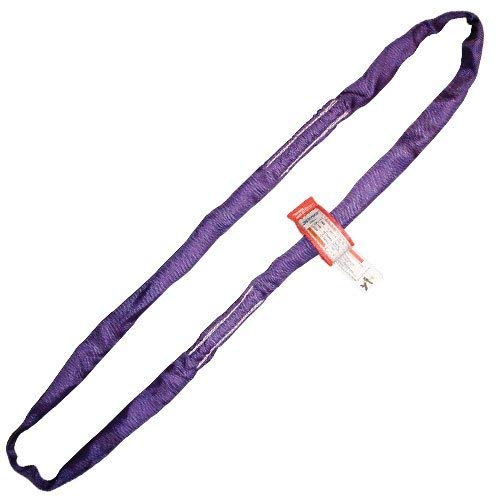 Purple Endless 2 Foot Polyester Round Sling | 2,600 lb. Vertical Capacity | 2,100 lb. Choker | 5,200 lb. Basket | 1-3/4