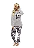 CityComfort Damen Pyjamas Set Damen Loungewear Pyjamas für Frauen Comfy warme weiche Womans Lounge Wear Pjs Sets (12-14, grau Pinguin)