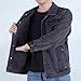 Maiyifu-GJ Men's Ripped Distressed Slim Fit Denim Jacket Fashion Vintage Biker Jean Jackets Cotton Lightweight Trucker Coat (Grey-8,4X-Large)