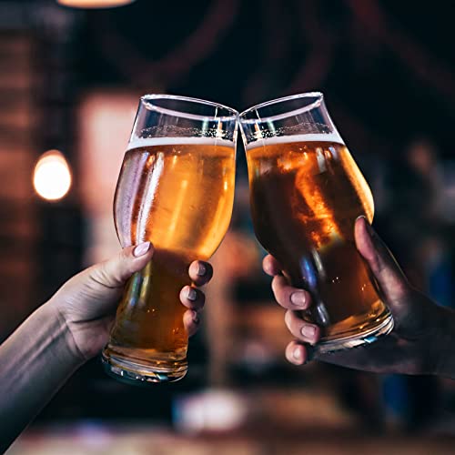 Chouggo Craft Beer Glasses Gift Set - 4 Stylish Unique Shapes - Premium Crystal Hand Blown IPA Beer Glasses, Ideal Gifts for Lager, Ale or Craft Beer Lovers - Thumbnail 5