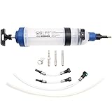 1.5L Handpumpe zum Abziehen von überschüssigem Kraftstoff aus der Kraftstoffleitung. Auch für Motoröl, Getriebeöl, Frostschutzmittel und Wasser geeignet.