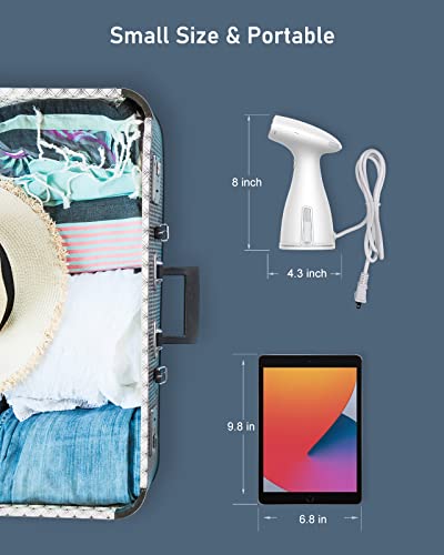 Cokunst Mini Handheld Garment Steamer, 30S Fast Heat-Up Steam Iron, Travel Steamer For Clothes With Detachable Water Tank And Static Brush, Mini Clothes Steamer For Home, Travel, Business Trips (120V 800W) #TOP2