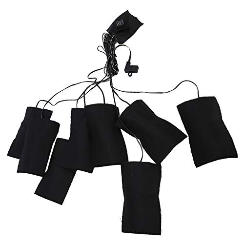 Yusat USB- elektrische Heizkissen, Stoff, 3 Gänge, Wasserdicht, Weicher Stoff, Integrierte Wärmedämmung, Faser- Heizmaterial für Winter- Camping Im Freien und Tägliches Tragen