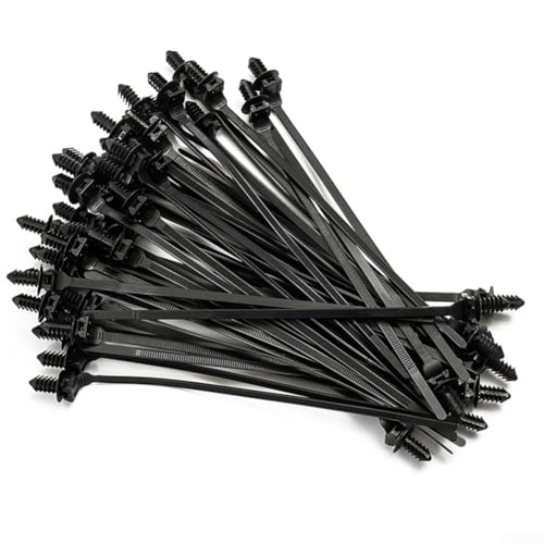 Juego de 100 clips de nailon para sujetar cables y tuberías