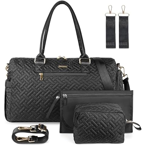 iniuniu Diaper Bag Tote, Large Diaper Baby Bag with Cosmetic bag Changing Pad, Multifunction Waterproof Travel Bag Mommy Bag, Black Cover