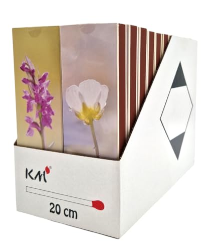 Camino Cerillas 24 cajas – Cerillas de 20 cm – Cerillas largas para chimenea y velas, partidos, cajas de cerillas premium, diseño de flores (24)