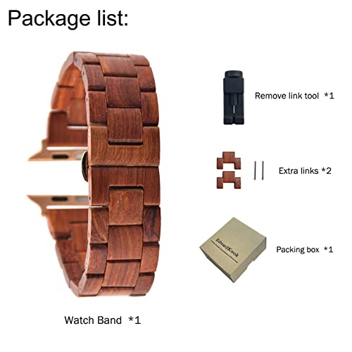 EdwardKwok Wooden Watch Band Red Sandalwood 42–49mm — view 2