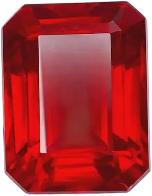 17 Ct Natural Unheated Ruby Gemstone Emerald Cut Certified Stunning Deep Red Color Ruby Unheated and Untreated Gems Ideal for Engagement Rings, Pendants