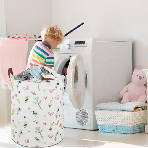 Image of CLOCOR Kids Laundry Basket,Waterproof Baby Nursery Hamper,Collapsible Fabric Storage Container,Toys Bin,Room Decor,Gift Basket(Painting