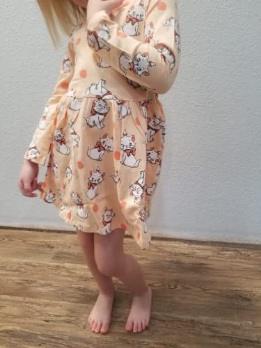 Toddle-Girls-A-Line-Dress-Rainbow-Pattern-Cotton-Dresses-Crewneck-Long-Sleeve-Striped-Spring-Fall-Winter-Casual-Girl-Clothes