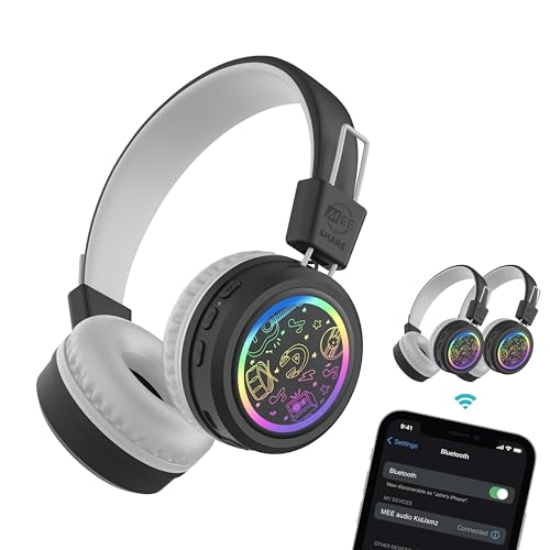 MEE audio KidJamz Share Bluetooth Headphones for Kids with LED Lights, 85dB Volume Limiter...