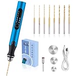 3-Speed Cordless Mini Drill Pen With 8 Small Drill Bits,Rechargeable Electric Hand Drill Pin Vise,Resin Drill Set For Jewelry Making,Resin,Plastic,Wood,Keychains DIY (BLUE)