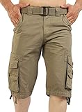 fjackets Cargo Shorts Mens Shorts for Casual Wear - Multi Pockets Lightweight Clothing Bike Shorts - Sizes Upto 50 Inches - Vacation Essentials (30, Brown)