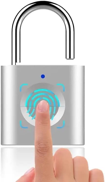 Cadenas avec empreinte digitale, clé et appli pour porte et garage