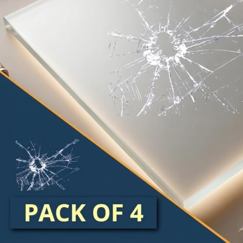 Image of Broken Glass Decal - 4 Pcs, 5.9 inch Waterproof Stickers for Cars, Trucks, Laptops, Walls