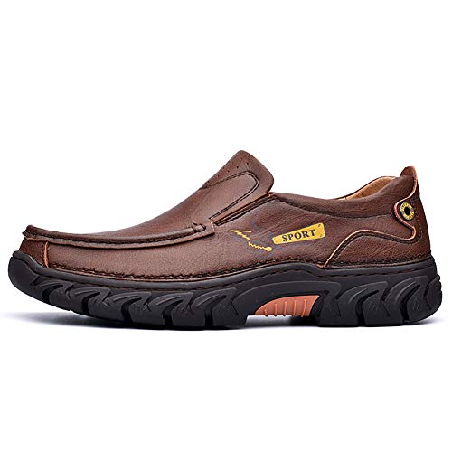 Image of COSIDRAM Men Walking Leather Shoes Sneakers Luxury Casual Slip On Loafers