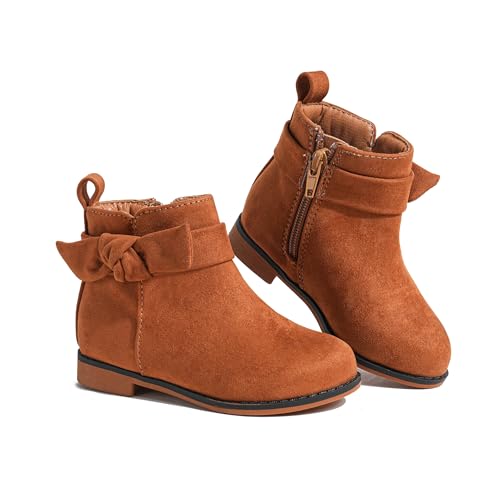 Girls Boots Fashion Ankle Boots for Girls with Low Heel Short