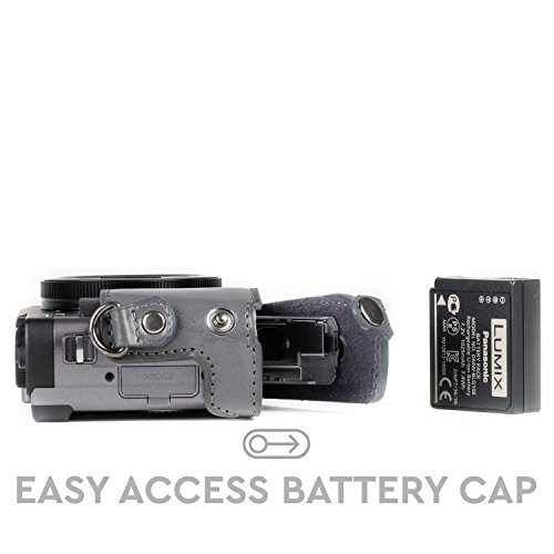 Funda de cuero MegaGear para cámara Panasonic Lumix gris miniatura 6