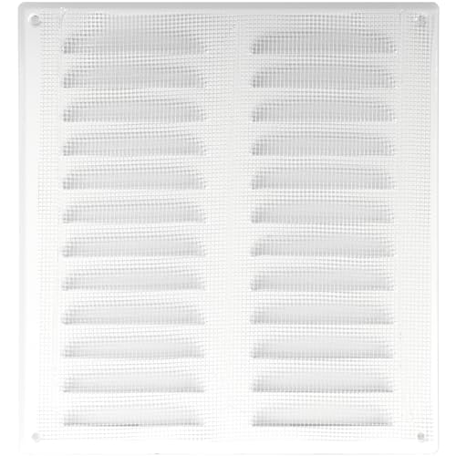 Grille d'aération en acier robuste avec écran anti-insectes blanc - 8