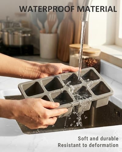 Set 4 bandejas de silicona para cubos de hielo con tapa miniatura 7