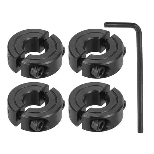 Collares de eje de 3/8 pulgadas en acero tratado negro para alta resistencia industrial