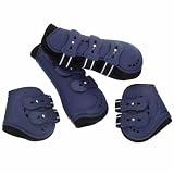 GOOHOCHY 4 Pcs Adjustable Opening Horse Boots Set Pu...