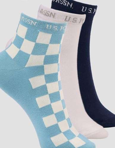 Image of U.S. POLO ASSN. Men's ES008 Cotton Stretch Ankle Length Socks - Pack Of 3