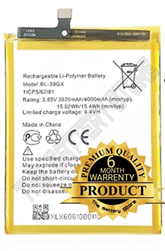 Image of THE BATTERY STORE Orignal Replacement Battery BL-39GX Compatible for INFINIX HOT S3 X573 BL39GX -(4000mAh) with 6 Months WARRENTY (for 39 -GX)