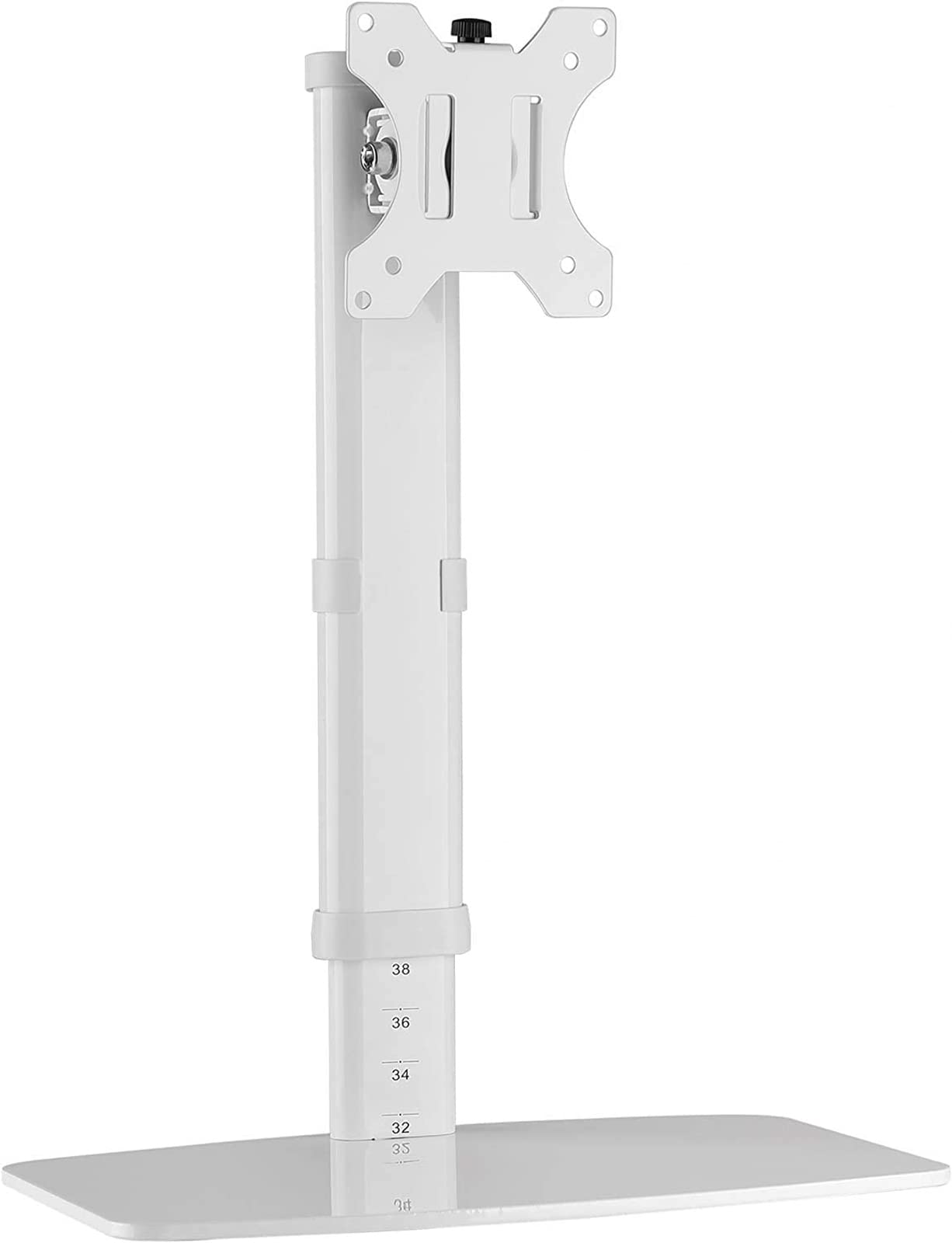 Techly 102765 Supporto da Tavolo Stand per Monitor 17-27" con Base Bianco