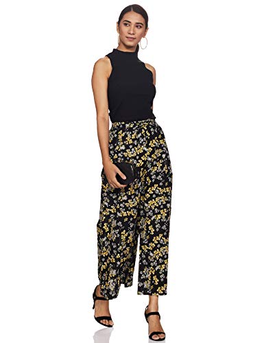 Image of Amazon Brand - Myx Women Relaxed Cotton Flared Palazzo (Available in Plus Sizes)