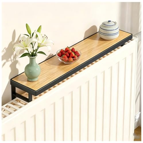 BDXZJ Balda Radiador Madera Cubre Radiadores Armario Cubre Calentador Estante Radiador Sin Taladrar Antipolvo Flotantes Modernos para El Hogar Dormitorio Salón Pasillo Ahorra Espacio B,40cm