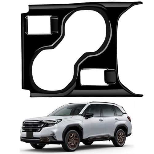 Glealcco 新型フォレスター sl系に適合 アクセサリー センターコンソールドリンクホルダーパネルガーニッシュ 車種専用カスタムパーツ (ブラック)