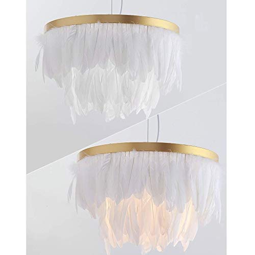 Plafonnier moderne blanc E27 suspension élégante pour salon - 2