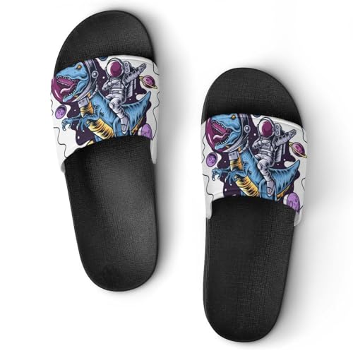Chaussons de Maison Dinosaures : claquettes femme antidérapantes pour douche et salon